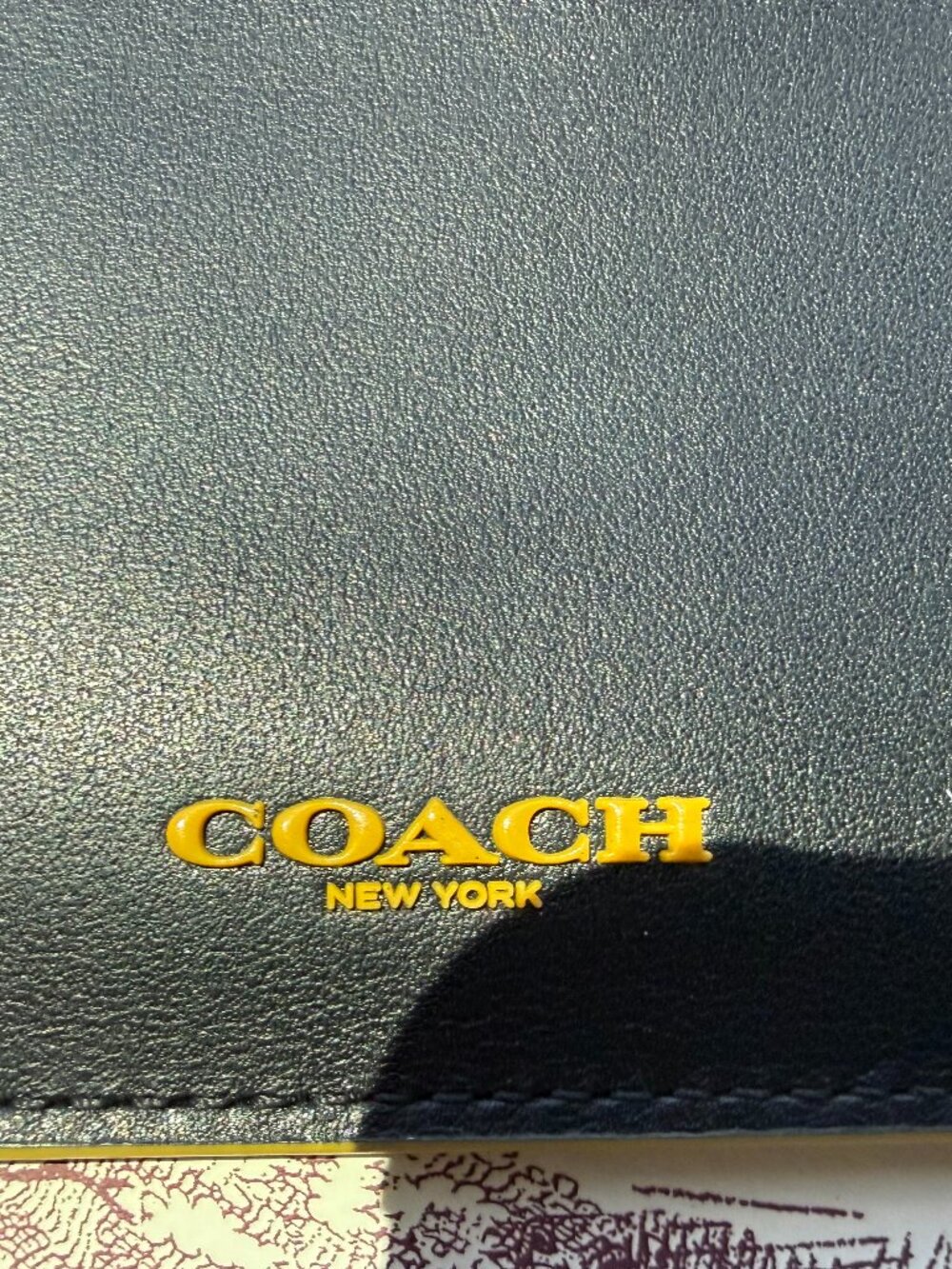 COACH Sling Trio Wristlet/Card Case in Colorblock-Black Leather Interior Lining - Picture 4 of 9